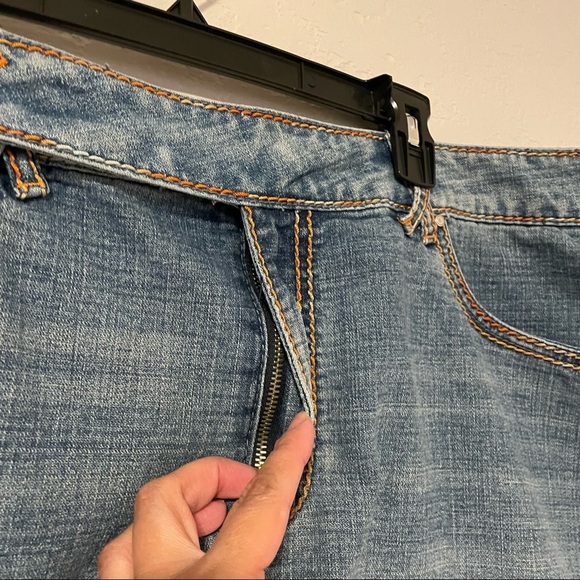 Crest Jeans The Collection‎ Distressed Embellished Denim Skirt Sz: 23/24​ - Picture 5 of 11